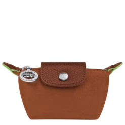 Longchamp Le Pliage Green Coin Purse Cognac - Recycled Canvas