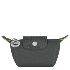 Longchamp Le Pliage Green Coin Purse Graphite - Recycled Canvas