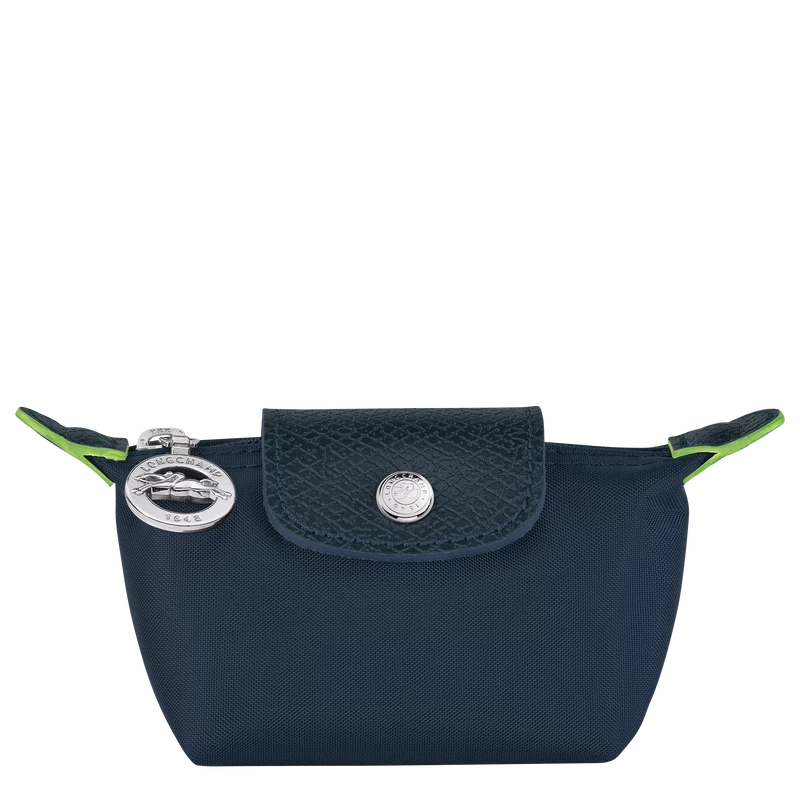 Longchamp Le Pliage Green Coin Purse Navy - Recycled Canvas