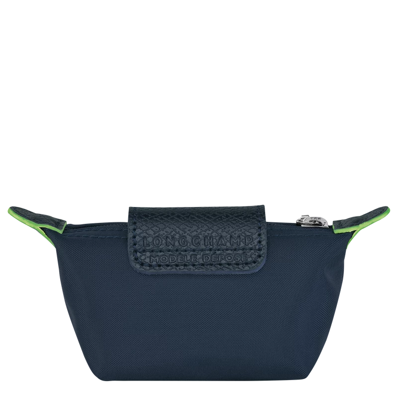 Longchamp Le Pliage Green Coin Purse Navy - Recycled Canvas - Image 2