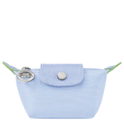 Longchamp Le Pliage Green Coin Purse Sky Blue - Recycled Canvas