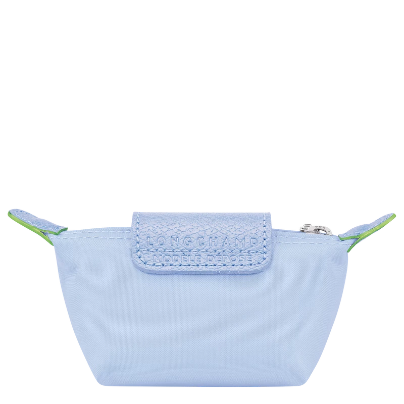 Longchamp Le Pliage Green Coin Purse Sky Blue - Recycled Canvas - Image 2