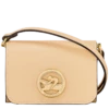 Longchamp Box-Trot Coin Purse With Shoulder Strap Straw - Leather