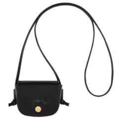 Longchamp Épure Coin Purse With Leather Lace Black - Leather
