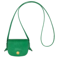 Longchamp Épure Coin Purse With Leather Lace Green - Leather