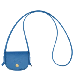 Longchamp Épure Coin Purse With Leather Lace Cobalt - Leather