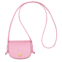 Longchamp Épure Coin Purse With Leather Lace Pink - Leather