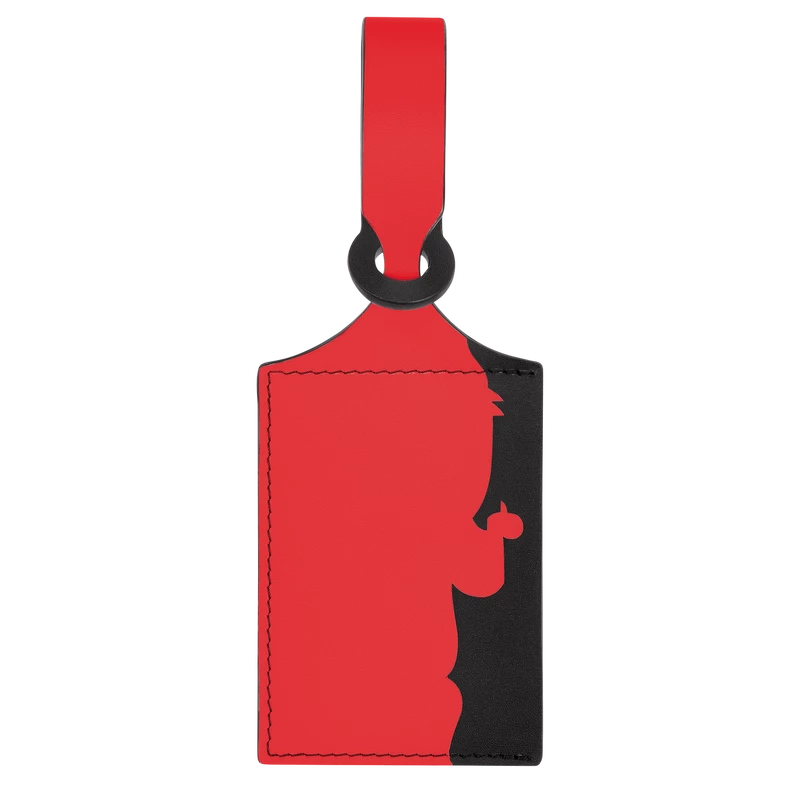 Longchamp LGP Travel Luggage Tag Red - Leather