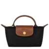 Longchamp Le Pliage Original Pouch With Handle Black - Recycled Canvas