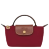 Longchamp Le Pliage Original Pouch With Handle Red - Recycled Canvas