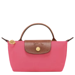 Longchamp Le Pliage Original Pouch With Handle Grenadine - Recycled Canvas