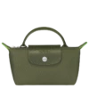 Longchamp Le Pliage Green Pouch With Handle Forest - Recycled Canvas