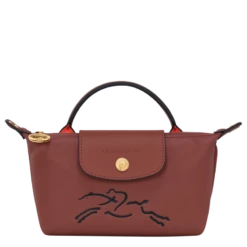 Longchamp Le Pliage Xtra Pouch Mahogany - Leather