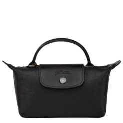 Longchamp Le Pliage City Pouch With Handle Black - Canvas