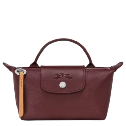 Longchamp Le Pliage City Pouch With Handle Plum - Canvas