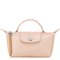 Longchamp Le Pliage City Pouch With Handle Nude - Canvas