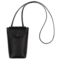 Longchamp Le Pliage Xtra Phone Case With Leather Lace Black - Leather