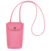 Longchamp Le Pliage Xtra Phone Case With Leather Lace Pink - Leather