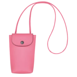 Longchamp Le Pliage Xtra Phone Case With Leather Lace Pink - Leather