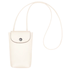 Longchamp Le Pliage Xtra Phone Case With Leather Lace Ecru - Leather