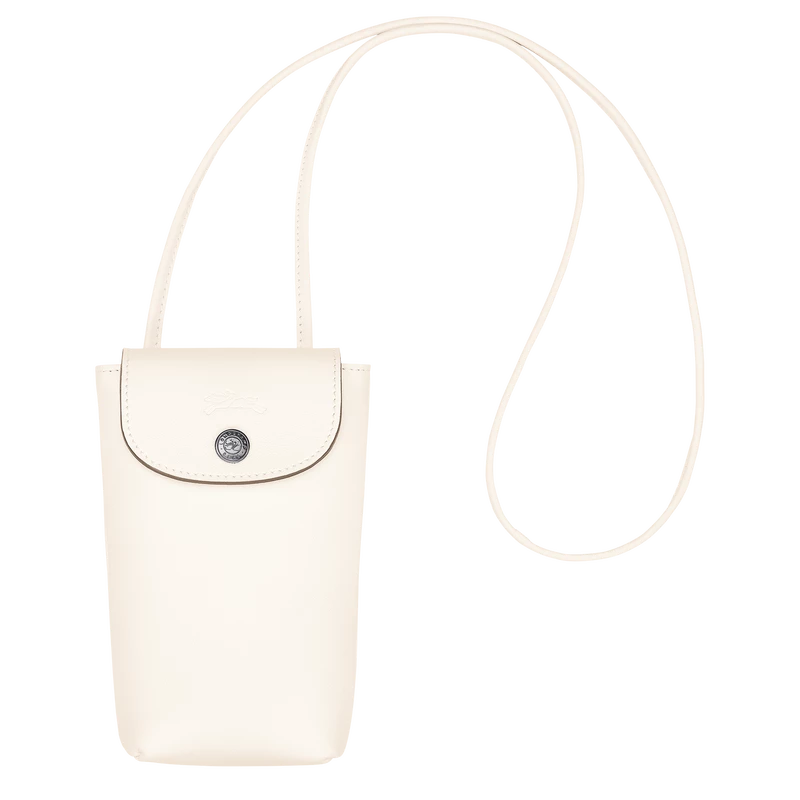 Longchamp Le Pliage Xtra Phone Case With Leather Lace Ecru - Leather