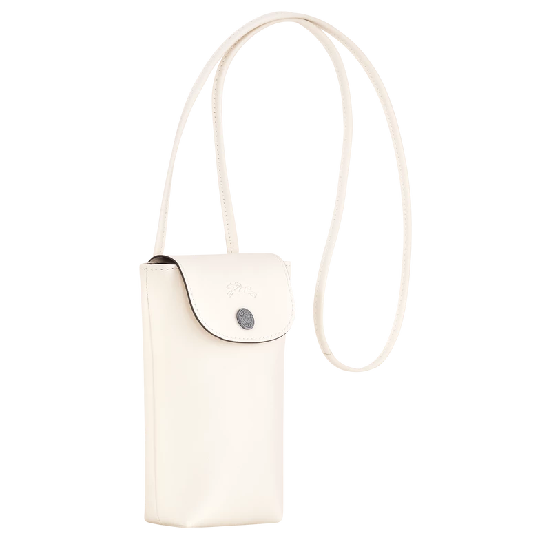 Longchamp Le Pliage Xtra Phone Case With Leather Lace Ecru - Leather - Image 3