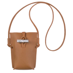 Longchamp Roseau Phone Case With Lace Natural - Leather