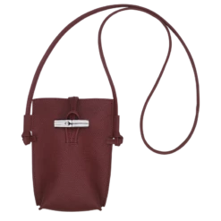 Longchamp Roseau Phone Case With Lace Plum - Leather