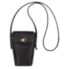 Longchamp Épure Phone Case With Leather Lace Black - Leather