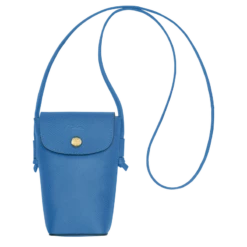 Longchamp Épure Phone Case With Leather Lace Cobalt - Leather