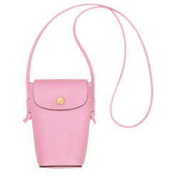 Longchamp Épure Phone Case With Leather Lace Pink - Leather