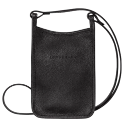 Longchamp Le Foulonné Phone Case Black - Leather