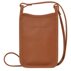 Longchamp Le Foulonné Phone Case Caramel - Leather