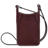 Longchamp Le Foulonné Phone Case Plum - Leather