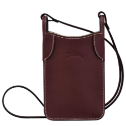 Longchamp Le Foulonné Phone Case Plum - Leather