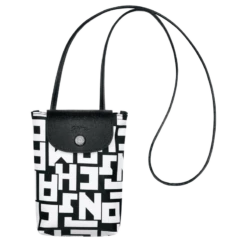 Longchamp Phone Case Black/White - Canvas