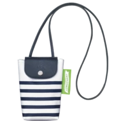 Longchamp Le Pliage Collection Phone Case Navy/White - Canvas