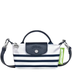 Longchamp Le Pliage Collection Pouch Navy/White - Canvas