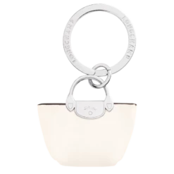 Longchamp Le Pliage Cuir Key Rings Ecru - Leather