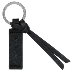 Longchamp 3D Key Rings Black - Leather