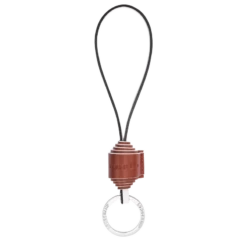 Longchamp Fall/Winter 2023 Collection Key Rings Mahogany/White - Leather