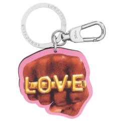 Longchamp X ToiletPaper Key Rings Pink - Leather