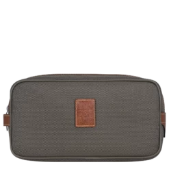 Longchamp Boxford Toiletry Case Brown - Canvas