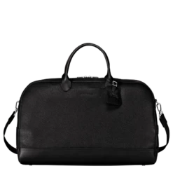 Longchamp Le Foulonné M Travel Bag Black - Leather
