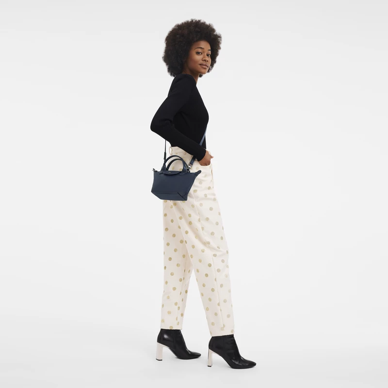Longchamp Le Pliage Xtra XS Handbag Navy - Leather - Image 2