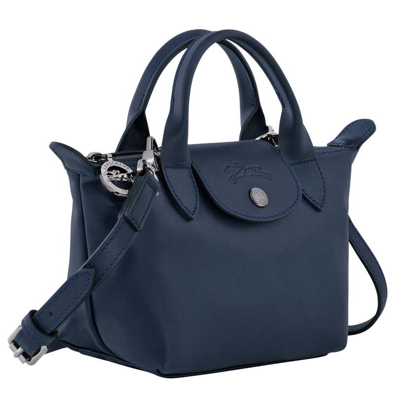 Longchamp Le Pliage Xtra XS Handbag Navy - Leather - Image 3