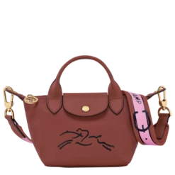 Longchamp Le Pliage Xtra XS Handbag Mahogany - Leather