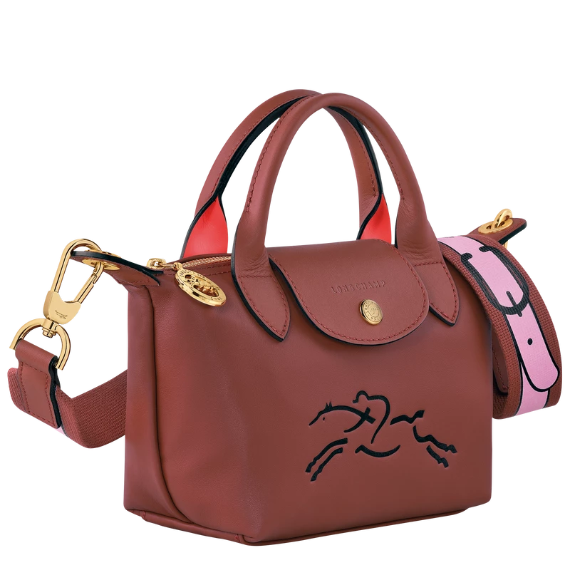 Longchamp Le Pliage Xtra XS Handbag Mahogany - Leather - Image 3