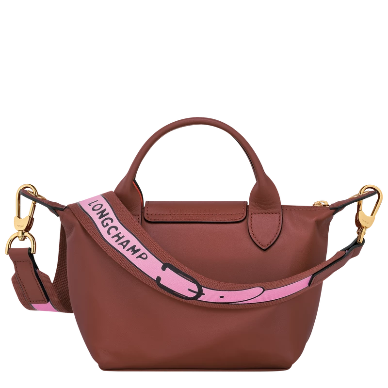 Longchamp Le Pliage Xtra XS Handbag Mahogany - Leather - Image 4