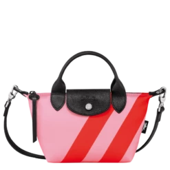 Longchamp Le Pliage Collection XS Handbag Pink/Orange - Canvas